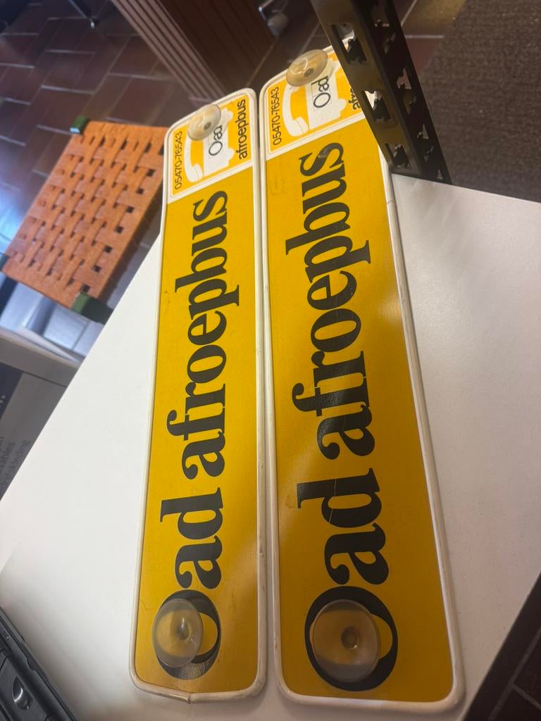 2x platen afroepbus OAD (Nr: 2110), Verzamelen, Ophalen, Zo goed als nieuw, Reclamebord