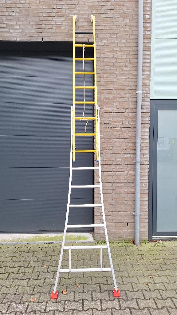 Piret 2 delige ladders 2x9 treden POLYESTER bovenstuk! NIEUW, Ophalen, ., Overige typen, Nieuw