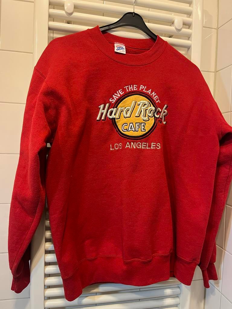 Vintage Hard Rock Cafe Sweater - Save the Planet, Ophalen, Gedragen, Overige maten, Rood