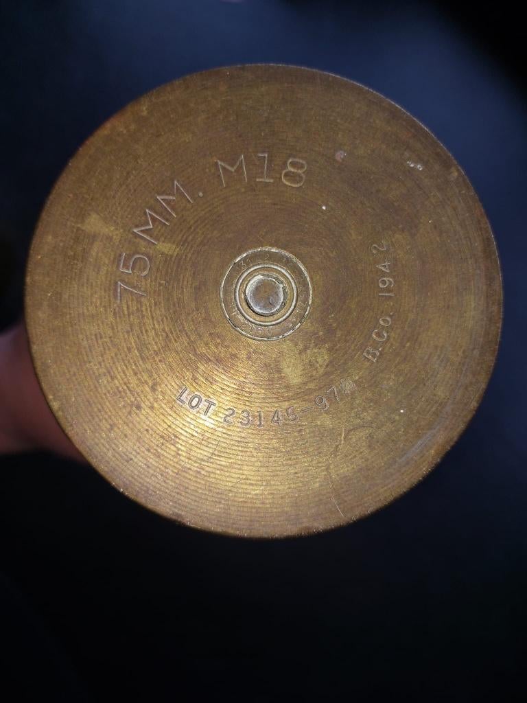 kruik koper kogelhuls, Antiek en Kunst, Ophalen, Koper