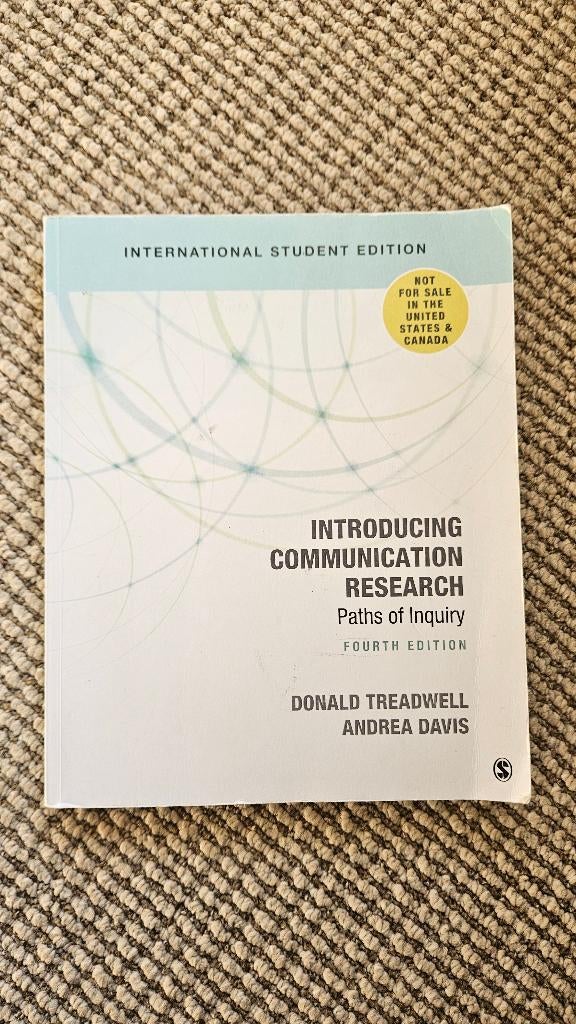 Introducing communication research, Donald Treadwell & Andrea Davis, Ophalen of Verzenden, Alpha, WO