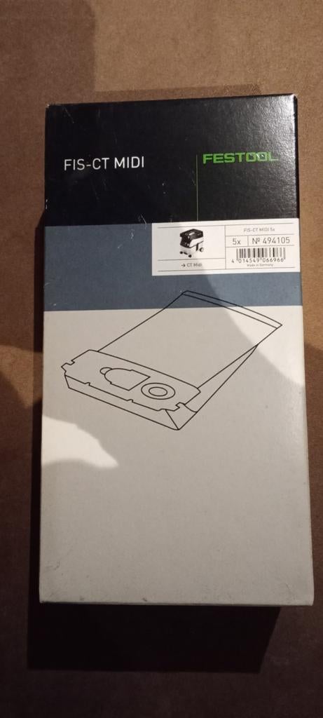 Festool Stofzuigerzakken FIS CT MIDI - 5 stuks, Ophalen of Verzenden, Nieuw
