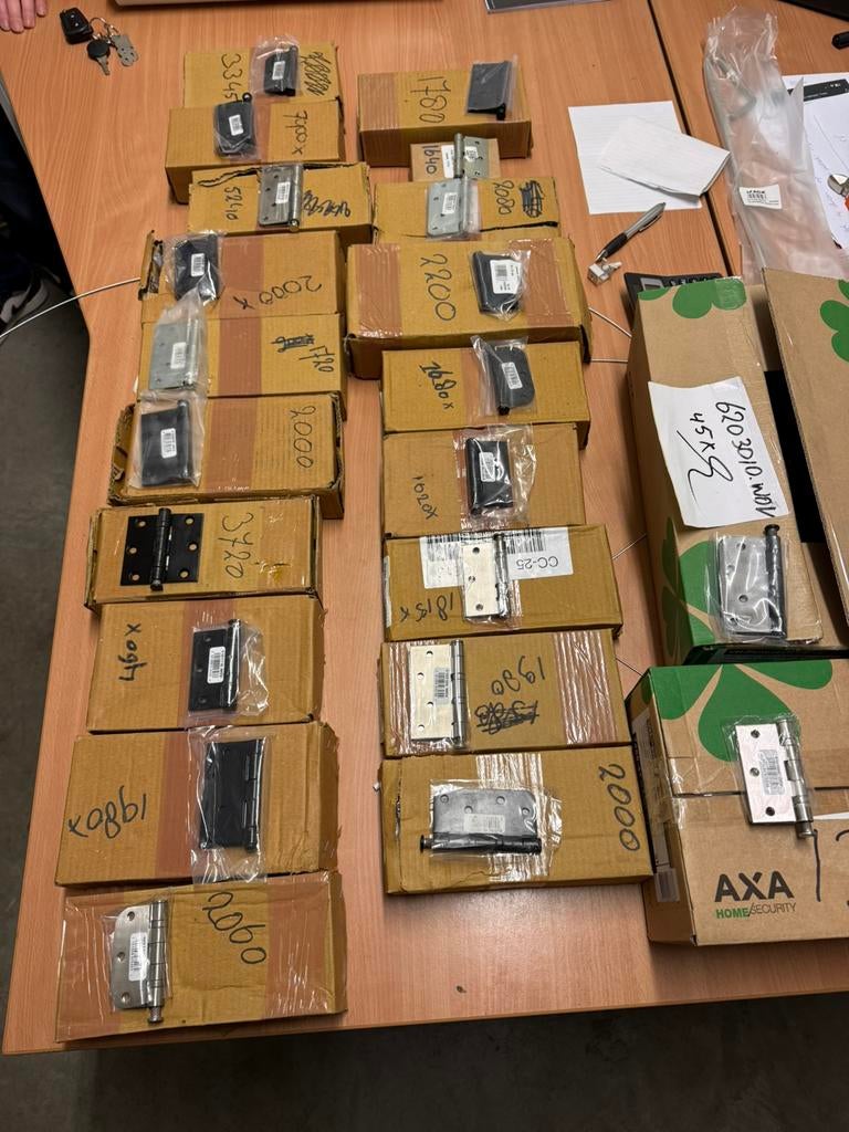 scharnieren/kogel rvs  afname 50/100/ 200/500/1000, Ophalen of Verzenden, Nieuw, Rvs, Scharnier