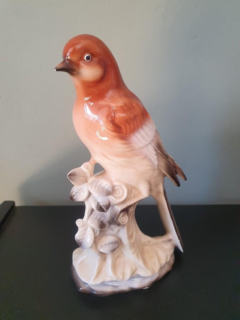 Vintage Keramiek Porselein - Vogel op tak, Ophalen of Verzenden, Gebruikt