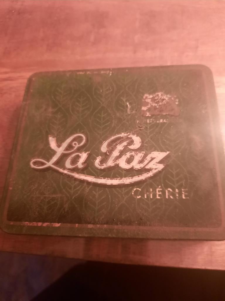 La paz sigarenblikje, Ophalen of Verzenden, Gebruikt, Overige, Overige merken