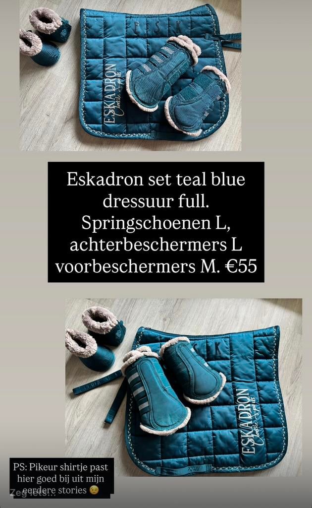 eskadron set teal blue, Ophalen of Verzenden, Zo goed als nieuw