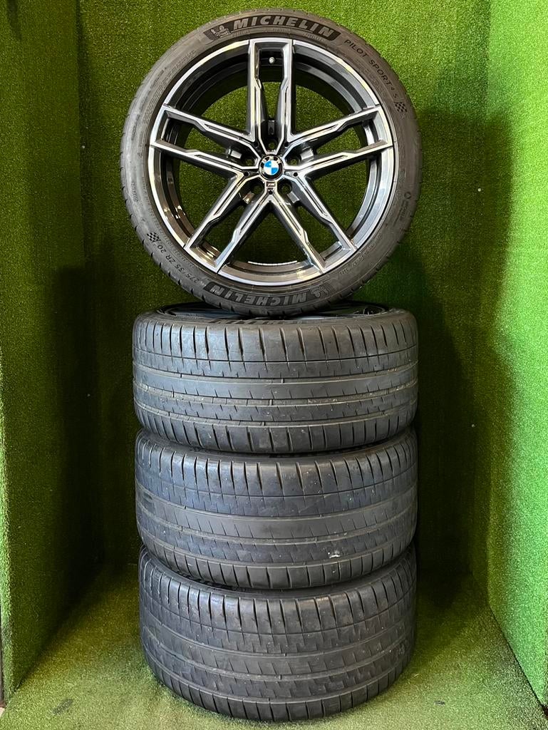 Originele 20 inch BMW 810M velgen banden M5 f90 M8 f91 f92, Gebruikt, 285 mm, Banden en Velgen, Ophalen of Verzenden
