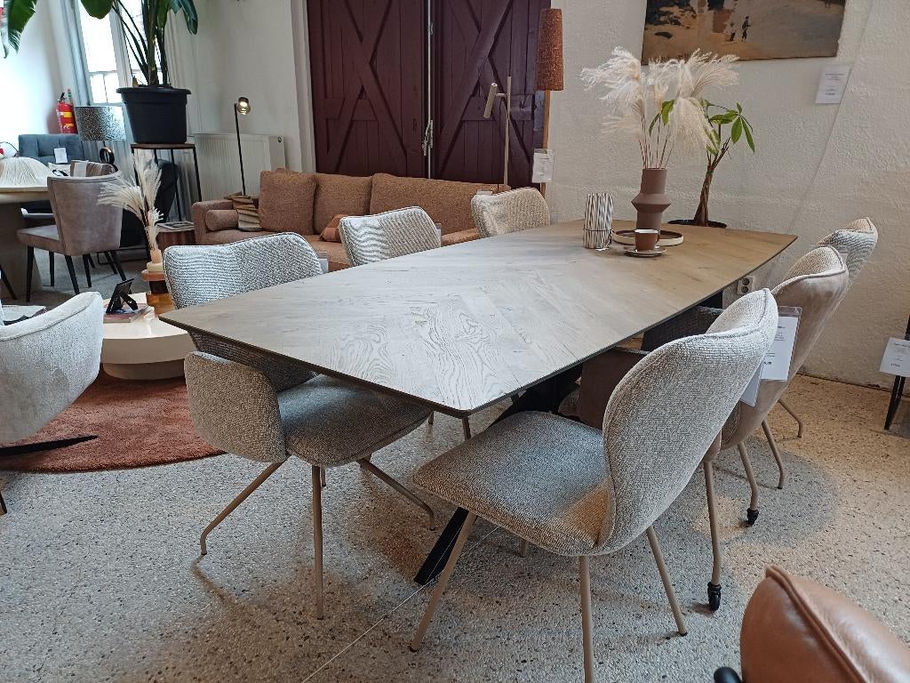 Eettafel bootmodel visgraat eiken, Huis en Inrichting, Tafels | Eettafels, Ophalen, O, O, O