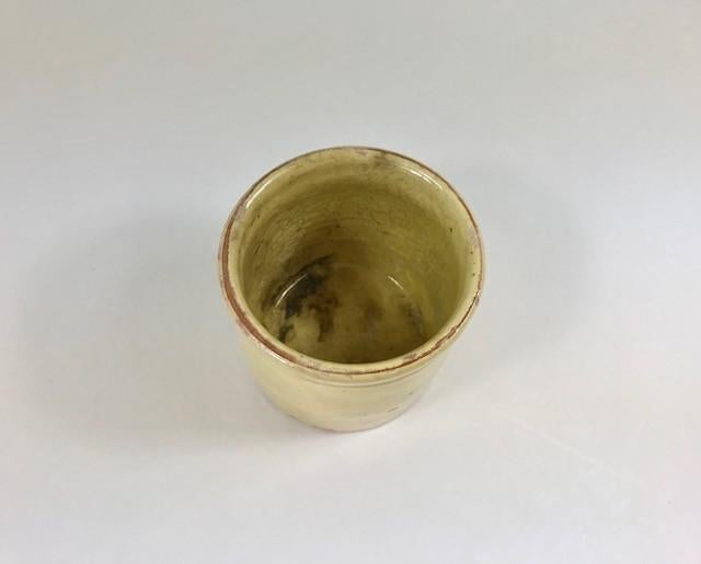 Antieke Franse Novia confit pot rijk geel geglazuurd, Ophalen of Verzenden