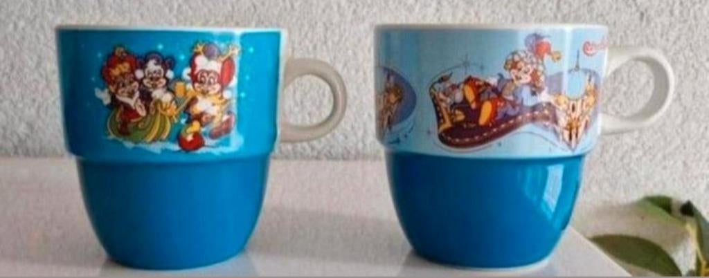 Twee Bekers Efteling met Pardoes opdrukken, Verzamelen, Efteling, Ophalen of Verzenden, Zo goed als nieuw, Gebruiksvoorwerp