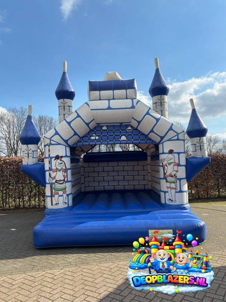 Springkussen te huur wit kasteel, Ophalen of Verzenden, Zo goed als nieuw, Overige