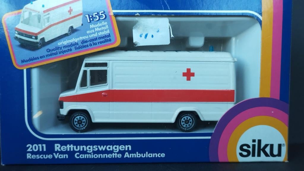 Mercedes Benz 809 d Ambulance 1:55 Siku 2011 Pol, Schlittenbacherstrasse 60 Lüdenscheid Germany, Auto, Verzenden, Siku@siku.de