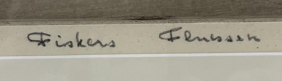 1268. Ets, Abe Gerlsma – "Fiskers Fluessen", ca.1981, Antiek en Kunst, Kunst | Etsen en Gravures, Ophalen of Verzenden