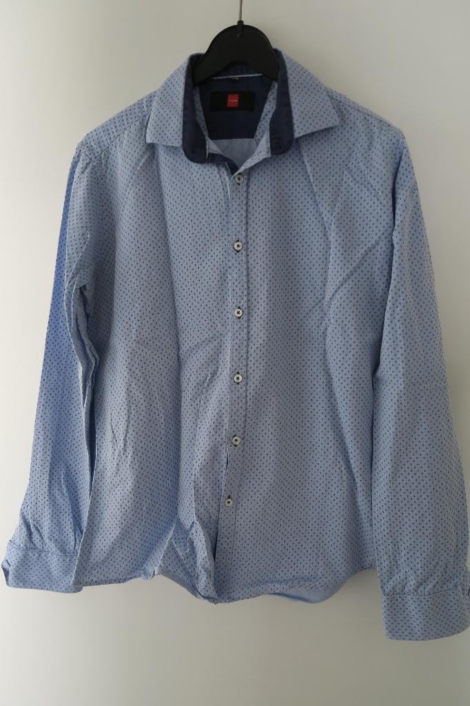 Overhemd lange mouw Licht blauw Maat 41/42 Merk: Tissaia, Blauw, Halswijdte 41/42 (L), Gedragen, Tissaia