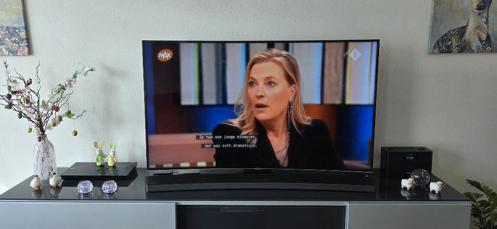 Samsung Curved Smart  Tv 55 Inch met Soundbar en Subwoofer, Audio, Tv en Foto, Televisies, Ophalen, Gebruikt, LCD, Samsung