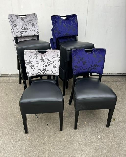 128 horeca restaurant stoelen lisa Stackchair stapelbaar, Ophalen, Zwart, Zo goed als nieuw, Vijf, Zes of meer stoelen