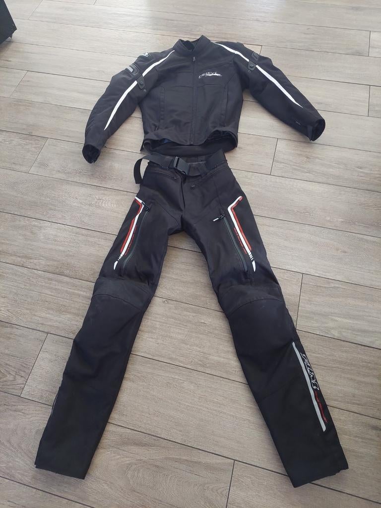 FLM Motorpak (jas S, broek XS)  Z.g.a.n., Motoren, Jas | textiel, Dames, Tweedehands, FLM