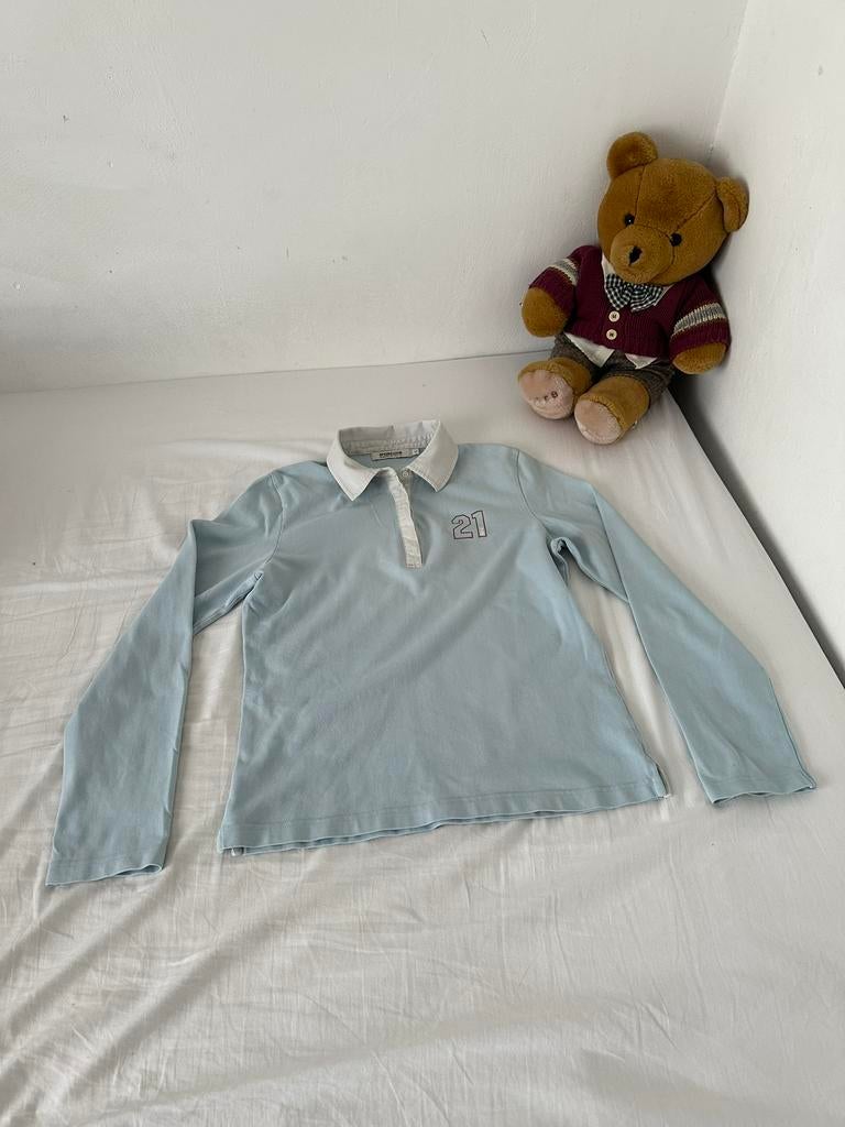 Vintage McGregor longsleeve poloshirt, Ophalen of Verzenden, Zo goed als nieuw, Maat 52/54 (L), Blauw