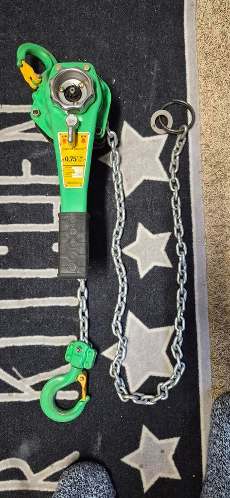 Delta Green Kettingtakel Z.G.A.N. 750 kg, Ophalen, Zo goed als nieuw, Handmatig