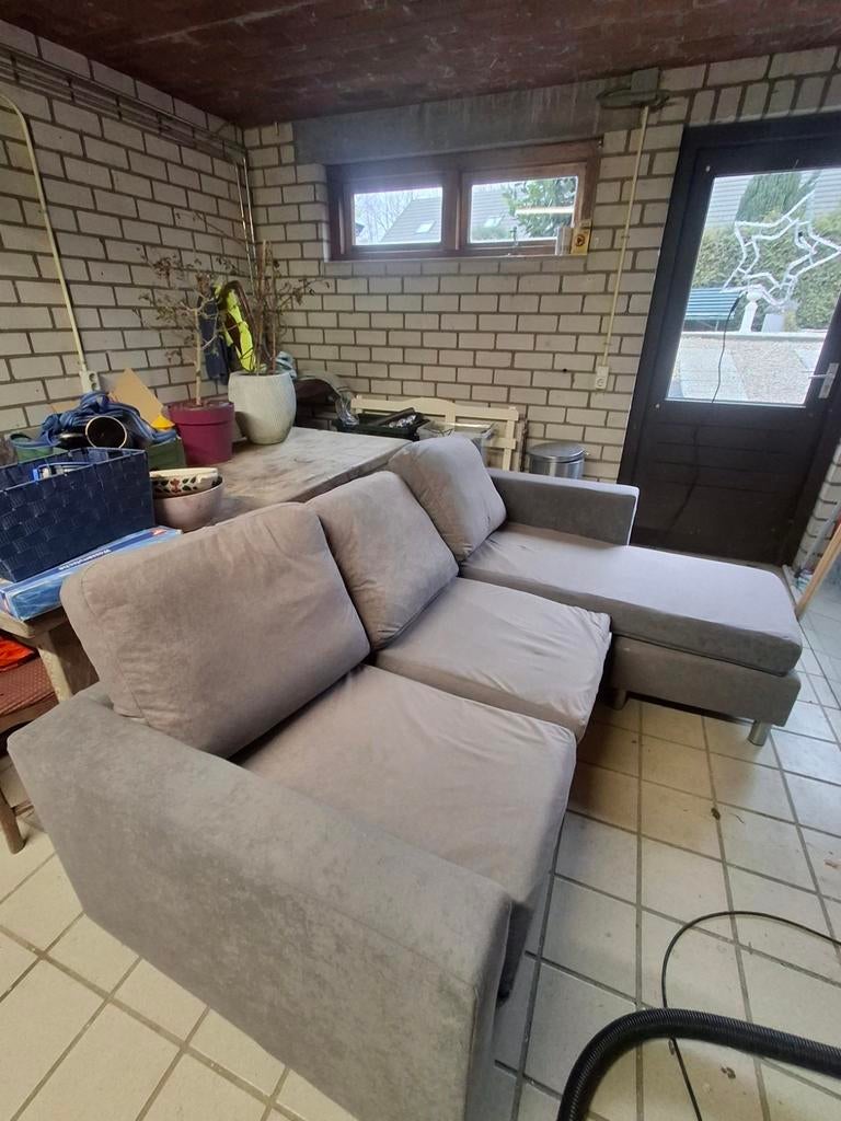 ✅️Comfortabele👍🏻 grijze hoekbank 💕, Huis en Inrichting, Banken | Bankstellen, Modern, Comfortabel, Gebruikt, 100 tot 125 cm