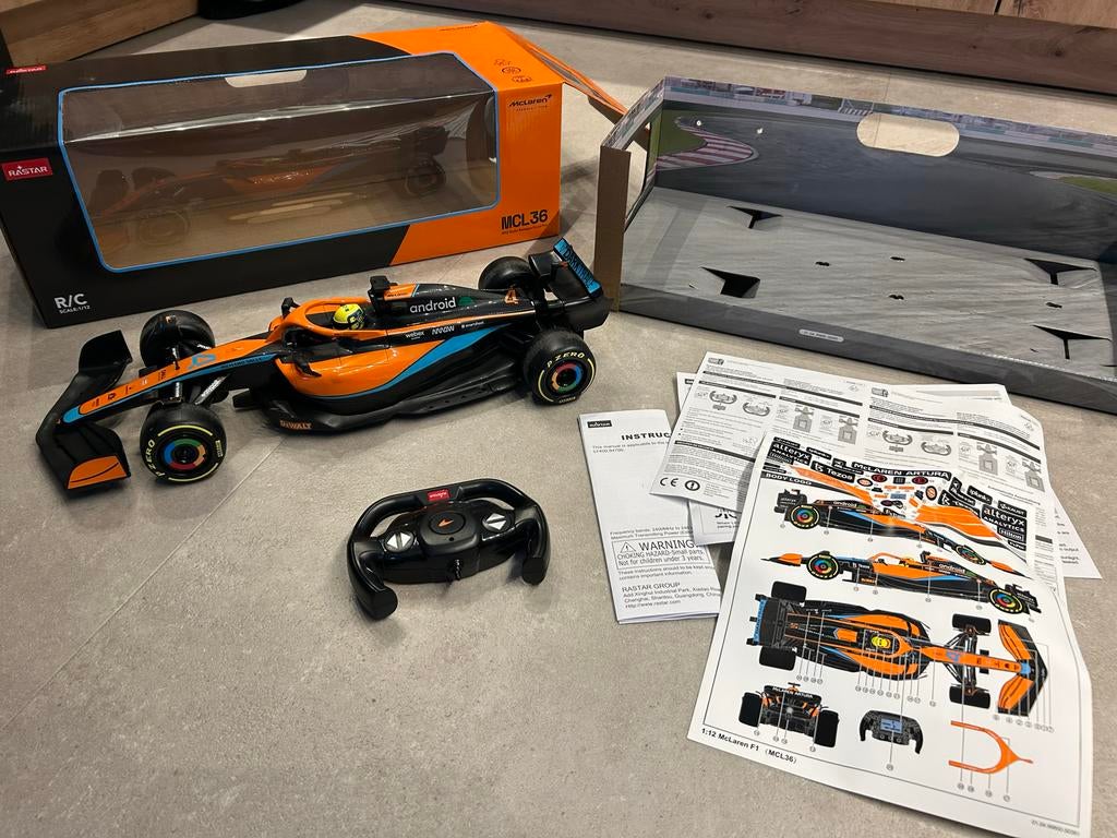 McLaren MCL36 F1 RC Auto 1:12 - Zo goed als nieuw, Elektro, Ophalen of Verzenden, Zo goed als nieuw, Auto onroad