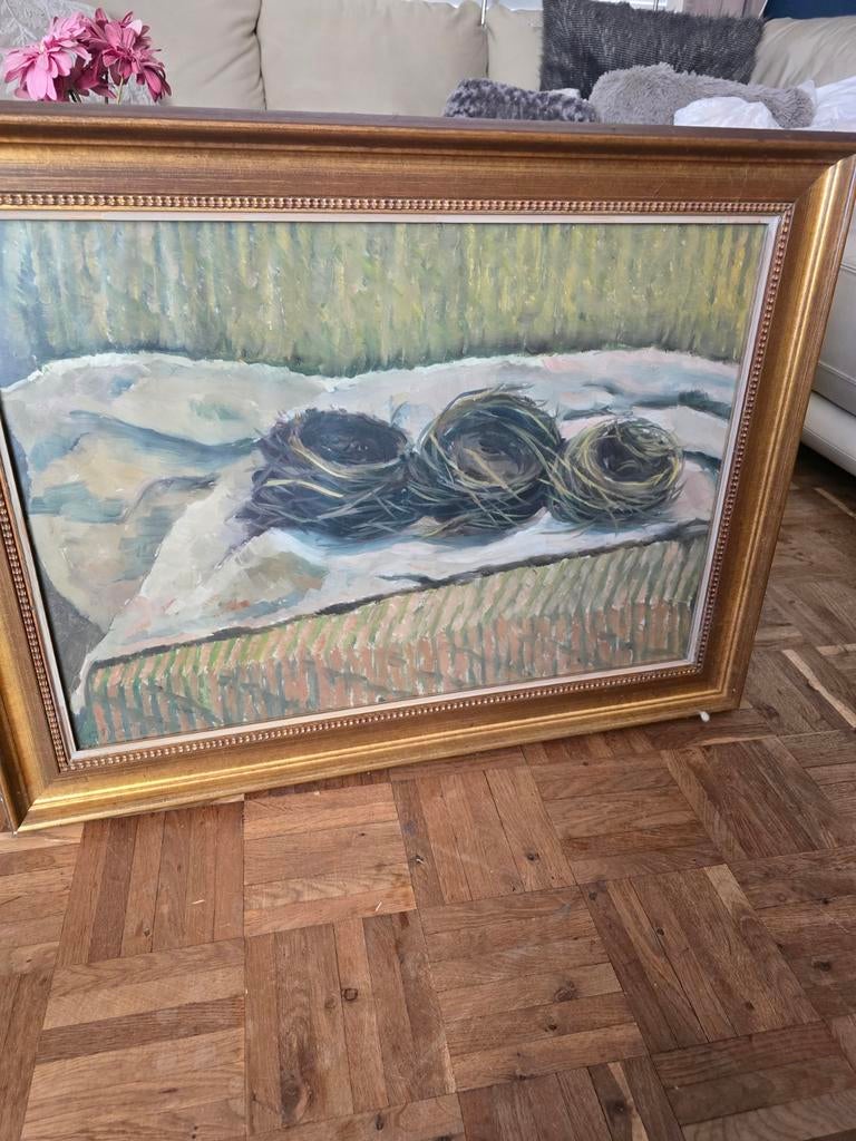 Schilderij G.F.Jansen nesten, Ophalen of Verzenden