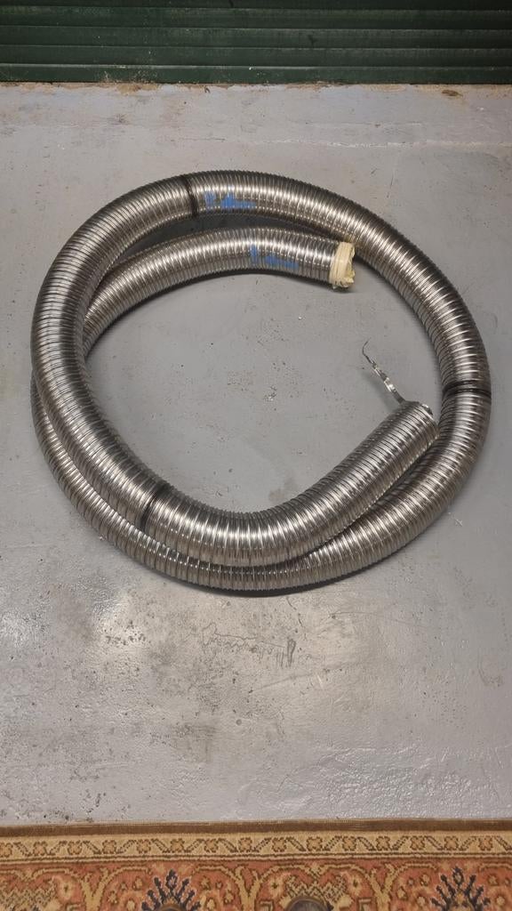 Dubbelwandige Flexibele RVS Kachelbuis 100mm 2,65m lang, Ophalen, Nieuw, Afzuiger