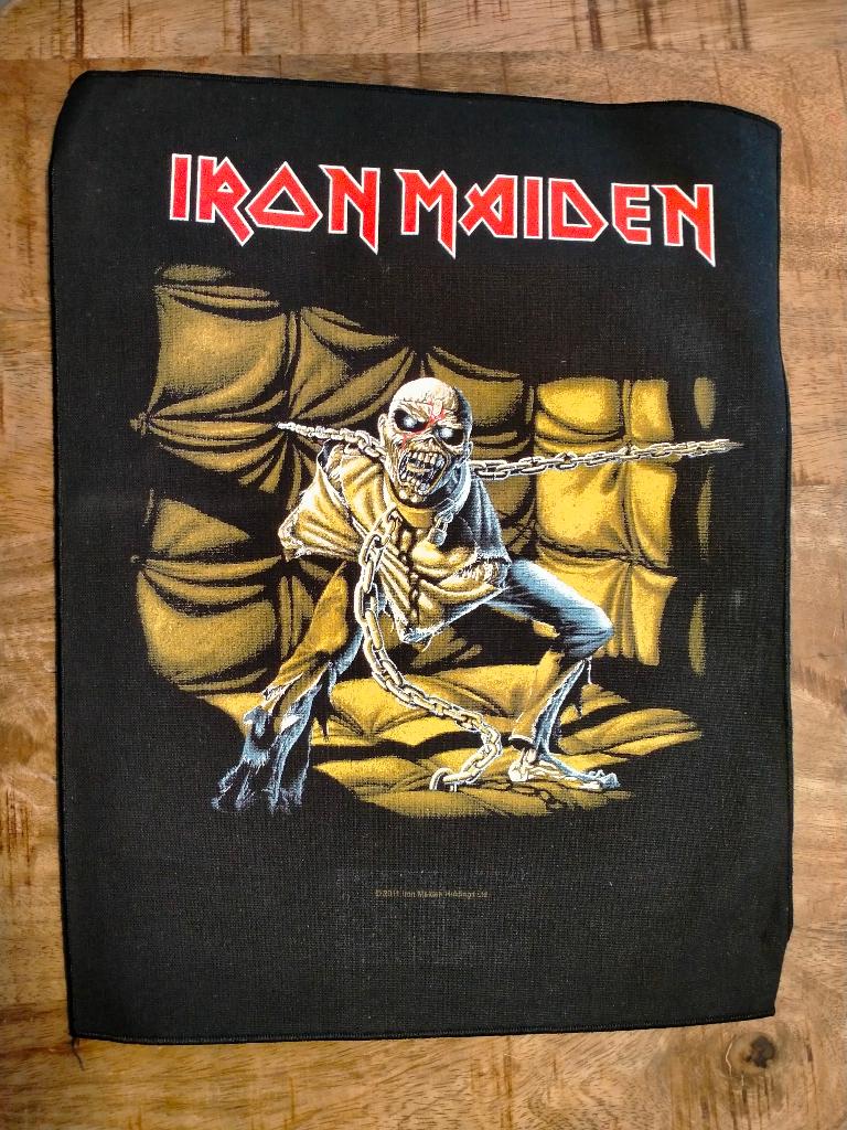 Iron Maiden piece of Mind 2011 backpatch metal back patch, Verzamelen, Ophalen of Verzenden, Gebruikt, Kleding