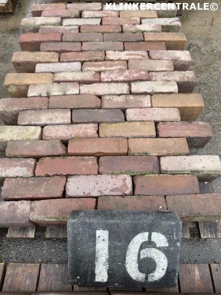 25m2 gemêleerd gebakken klinkers dikformaat straatstenen 7-d, Tuin en Terras, Bij dit gebruikte product niet te achterhalen, Gebruikt