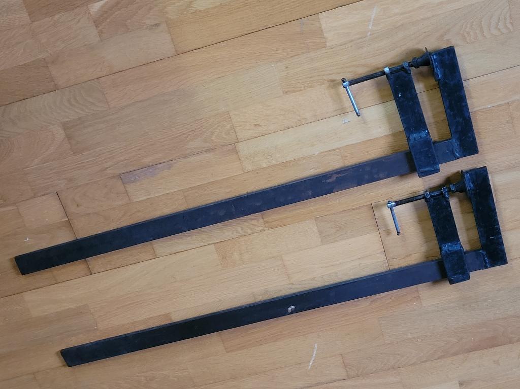 2 antieke zware lijmtangen - 140 x 790 -, Ophalen of Verzenden, Gebruikt