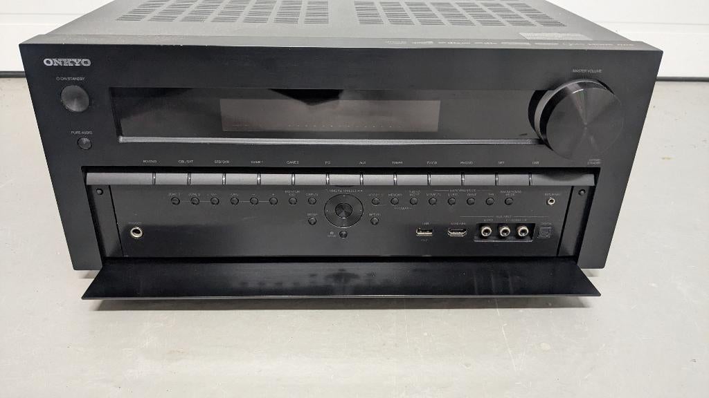 Onkyo TX-NR818 krachtige Home Cinema receiver SpotifyConnect, 7.1-systeem, Gebruikt, 70 watt of meer, Overige spelers