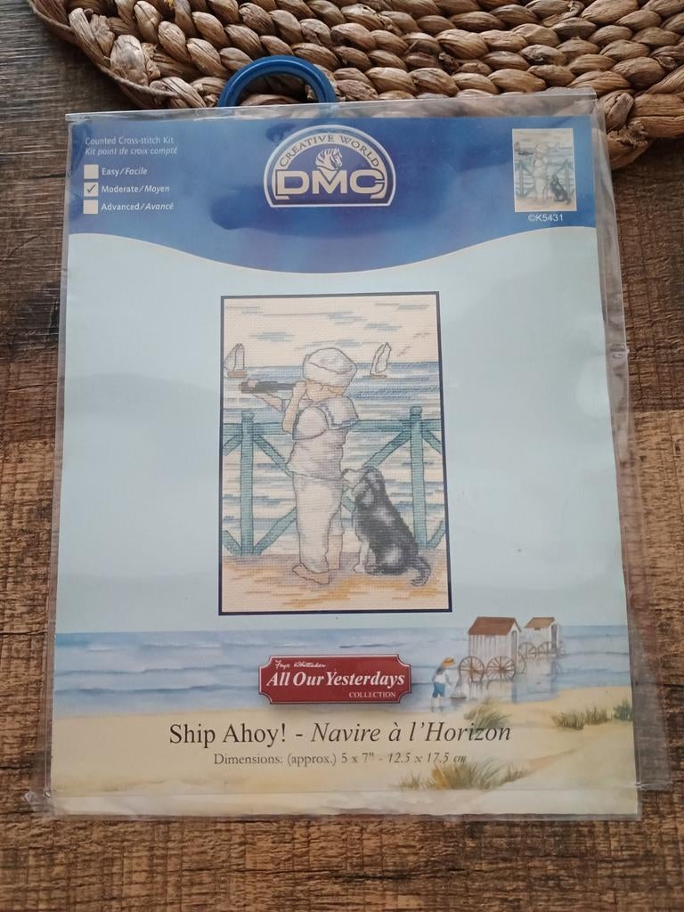 DMC Borduurpakket - Ship Ahoy - matroosje, Ophalen of Verzenden, Borduurpakket