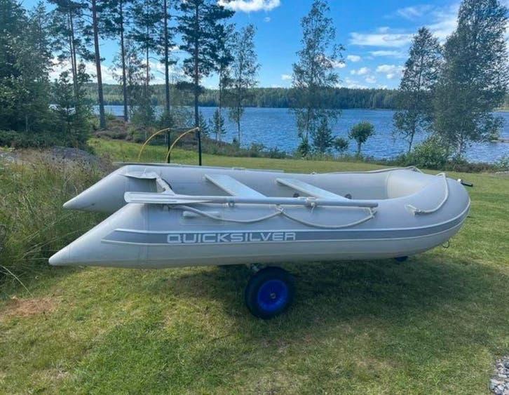 QuickSilver Rubberboot met Yamaha 5PK 2-takt BB-motor, Ophalen, Gebruikt, 5 tot 10 pk, Buitenboordmotor