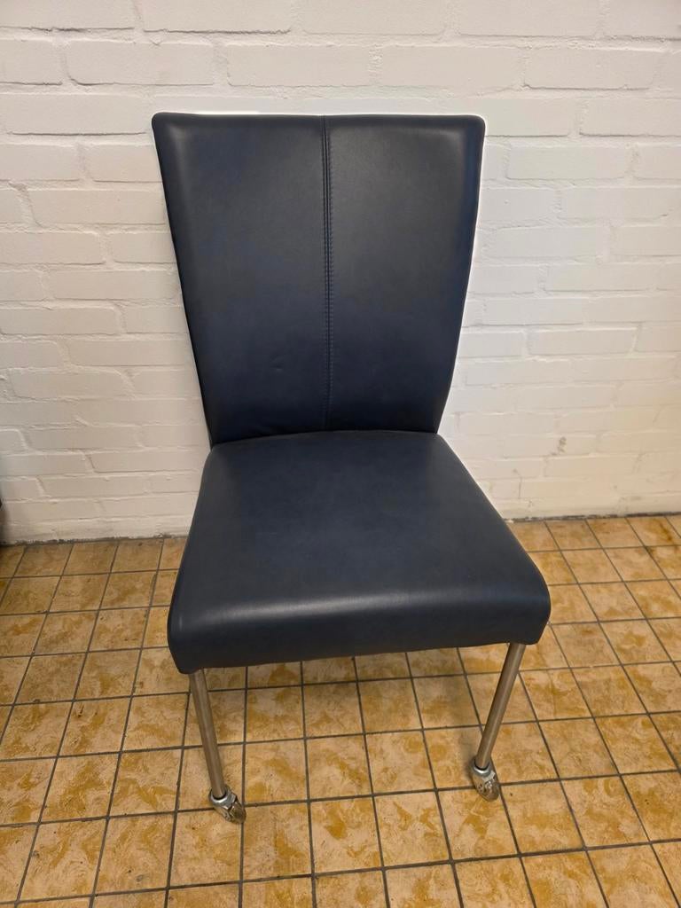 Antraciet stoel met wielen, Huis en Inrichting, Stoelen, Ophalen, Zo goed als nieuw, Metaal, Eén