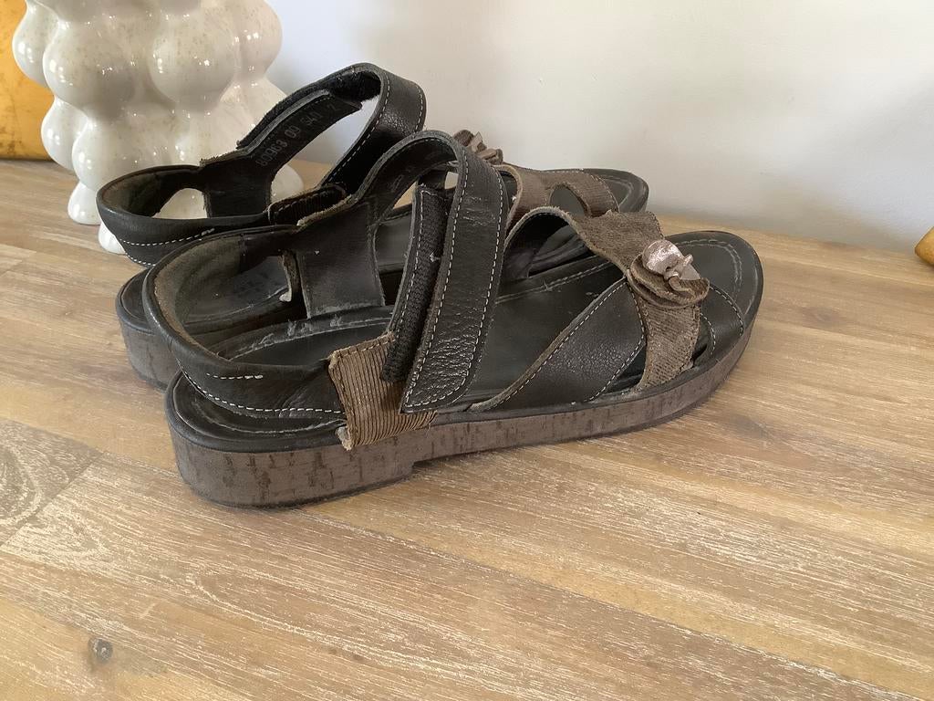 Think sandalen maat 40, Bruin, Zo goed als nieuw, Sandalen of Muiltjes, Ophalen of Verzenden