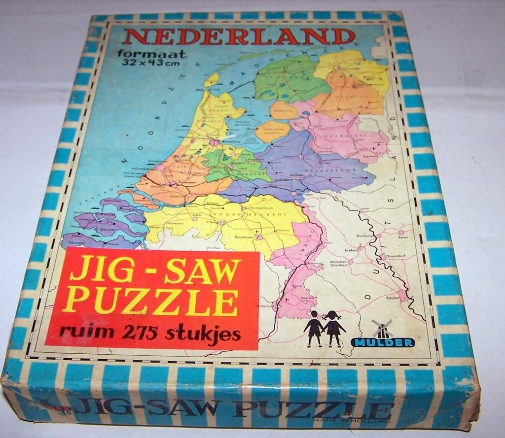 Vintage Mulder puzzel Nederland. Izgs., Ophalen of Verzenden