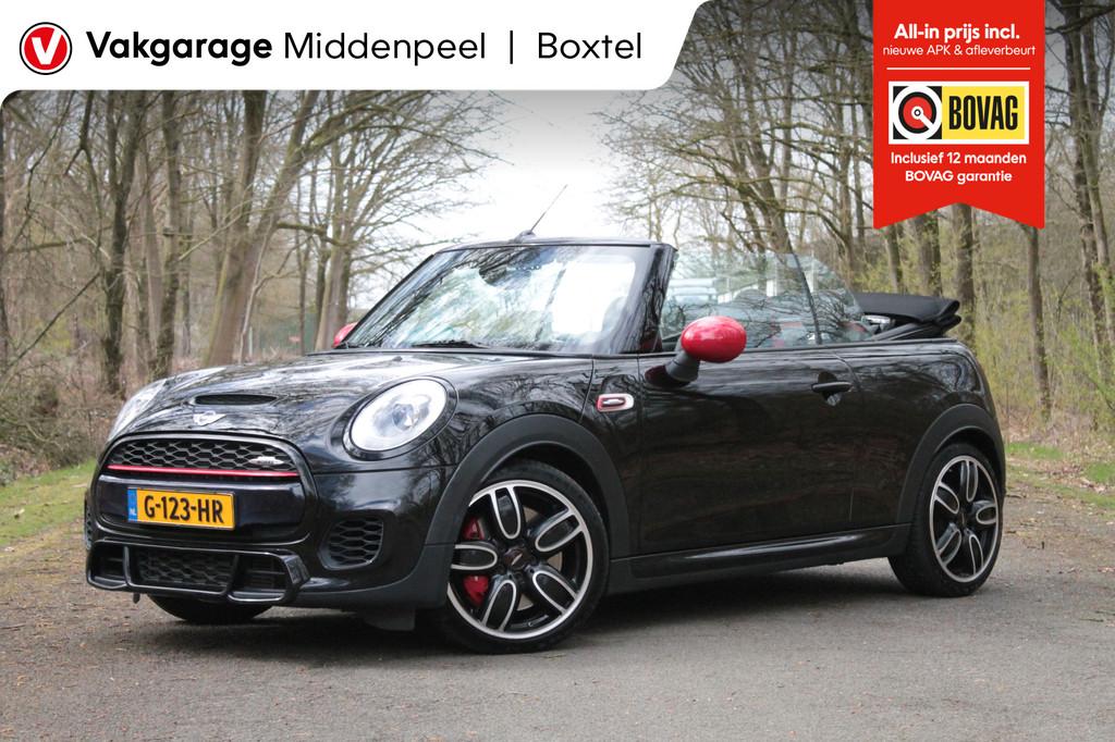 MINI Cooper Cabrio 2.0 John Cooper Works Chili | LED | Cruis, Auto's, 232 pk, Gebruikt, 4 stoelen, Zwart