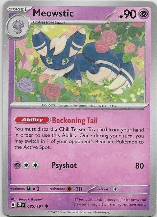 Surging Sparks,  Meowstic [uncommon] 85/191, Verzenden, Nieuw, Losse kaart