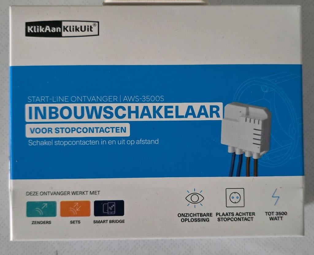 KlikAanKlikUit Inbouwschakelaar voor Stopcontact, Ophalen of Verzenden, Nieuw, Stopcontact