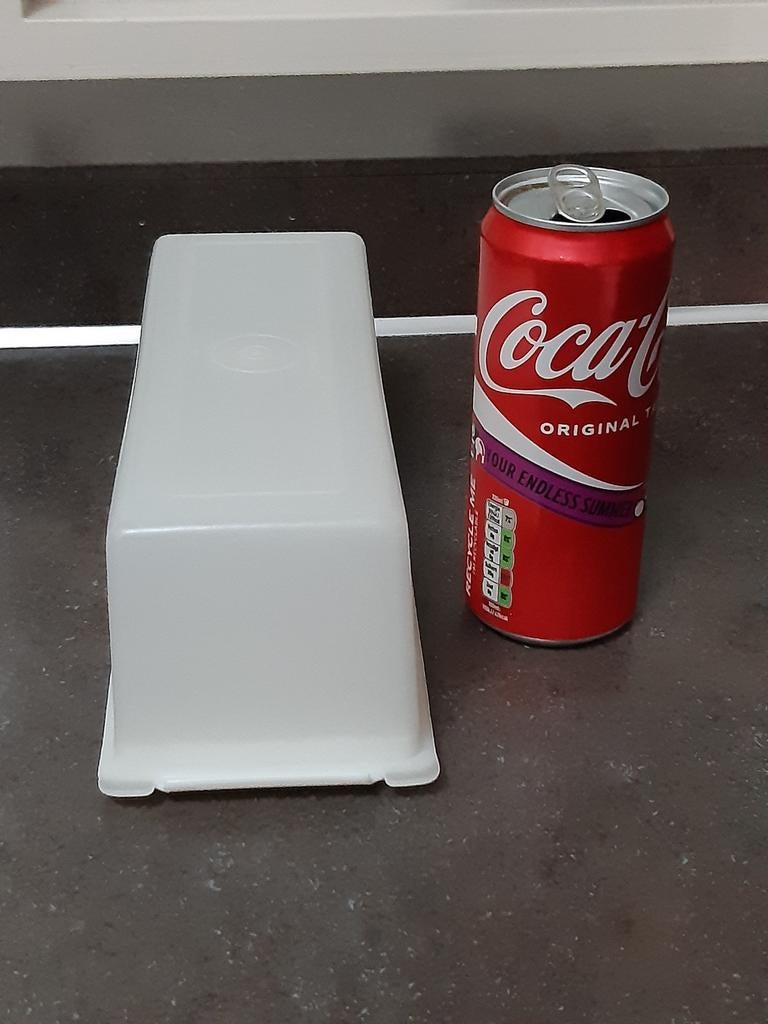 Tupperware vintage mini cake / ontbijtkoek doos wit, Ophalen of Verzenden, Gebruikt, Wit, Overige typen