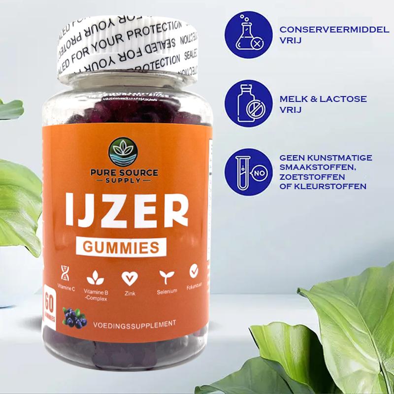 IJzer Gummies Voedingssupplement - Pure Source Supply, Sport en Fitness, Verzenden, Nieuw, Overige typen
