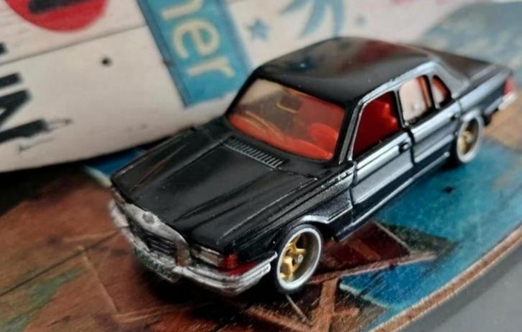 Unieke handmade MERCEDES BENZ w116,280s-450se,nwe lak,velgen, Ophalen of Verzenden, Zo goed als nieuw, Auto, Majorette