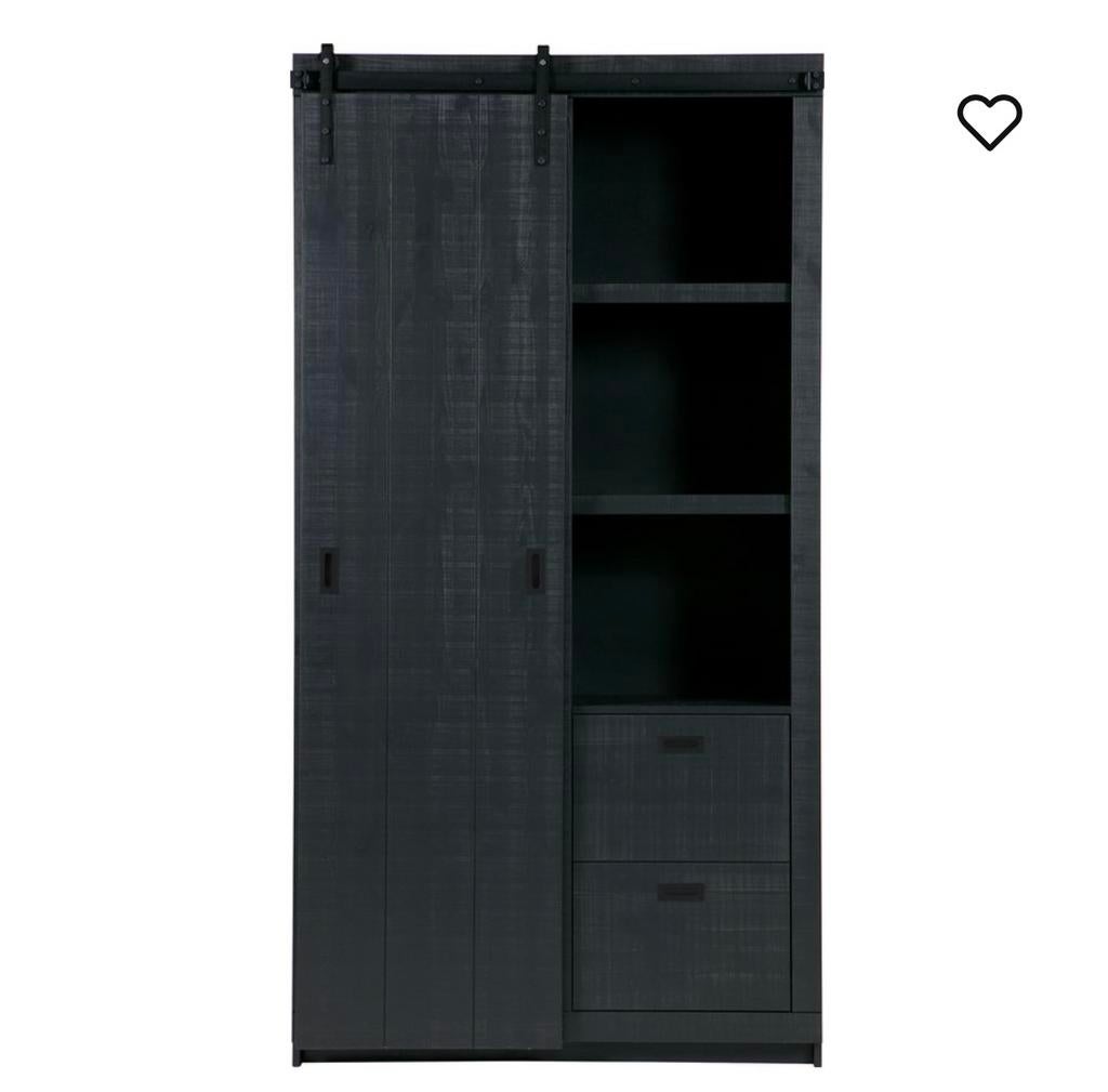 VT wonen barn kast matzwart, Ophalen, Zo goed als nieuw