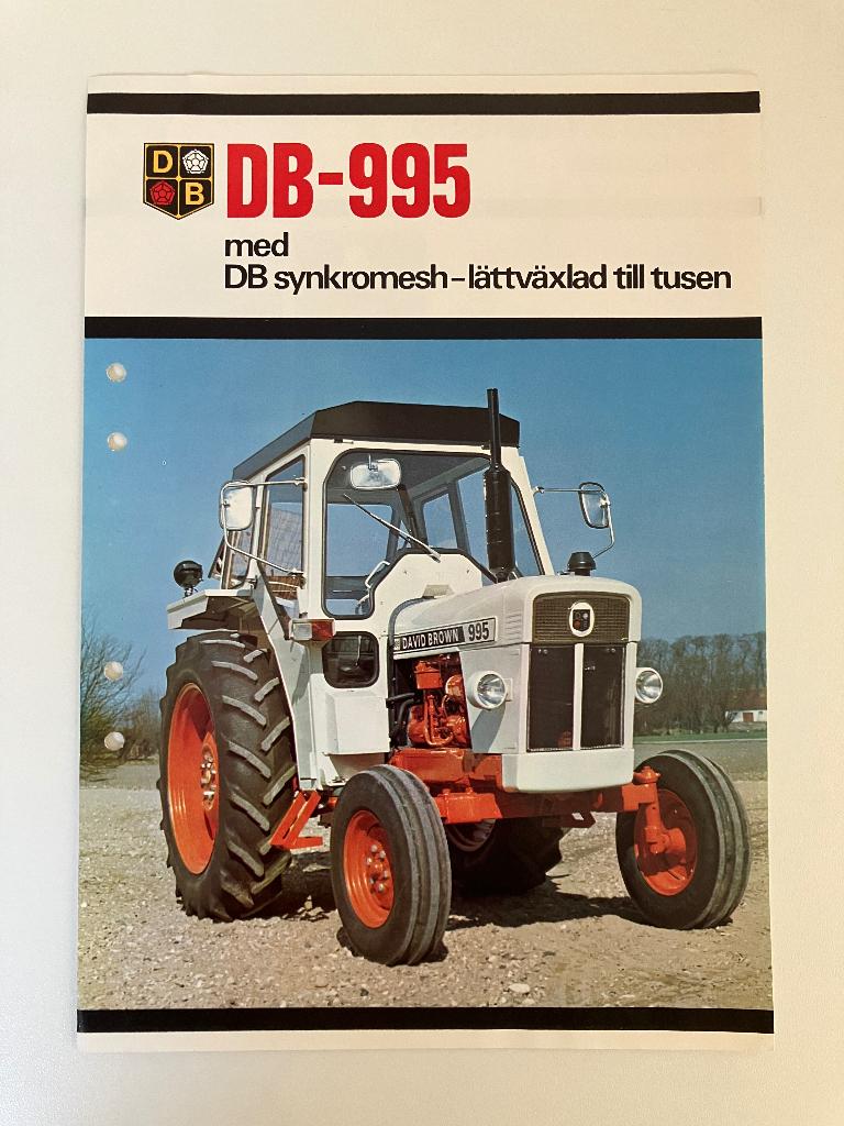 David Brown 995 trekker tractor folder brochure, Ophalen of Verzenden, Gelezen
