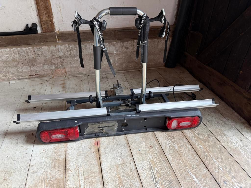 Twinny Load e-BASE fietsendrager voor 2 fietsen kantelbaar, Ophalen, Gebruikt, 2 fietsen, Trekhaakdrager