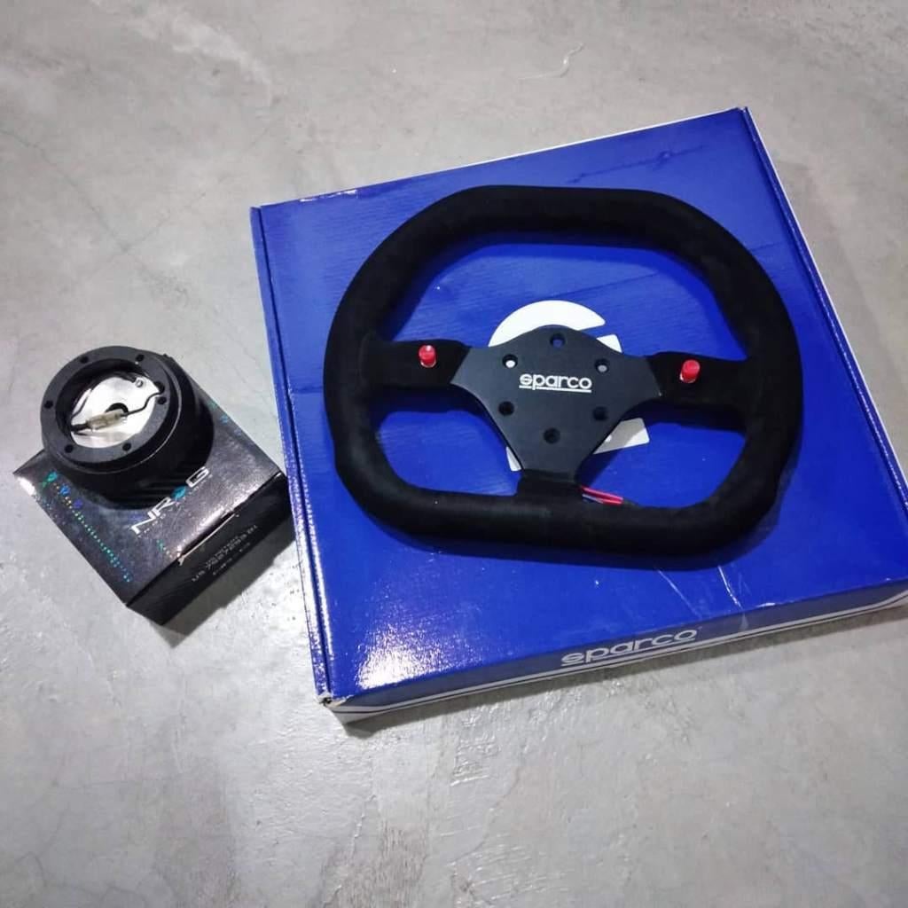 Sparco P310 stuur sportstuur racestuur suede 310mm, Ophalen of Verzenden