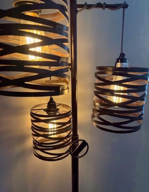 Vloerlamp Reefs Spindle, Ophalen, Zo goed als nieuw, Glas, 150 tot 200 cm