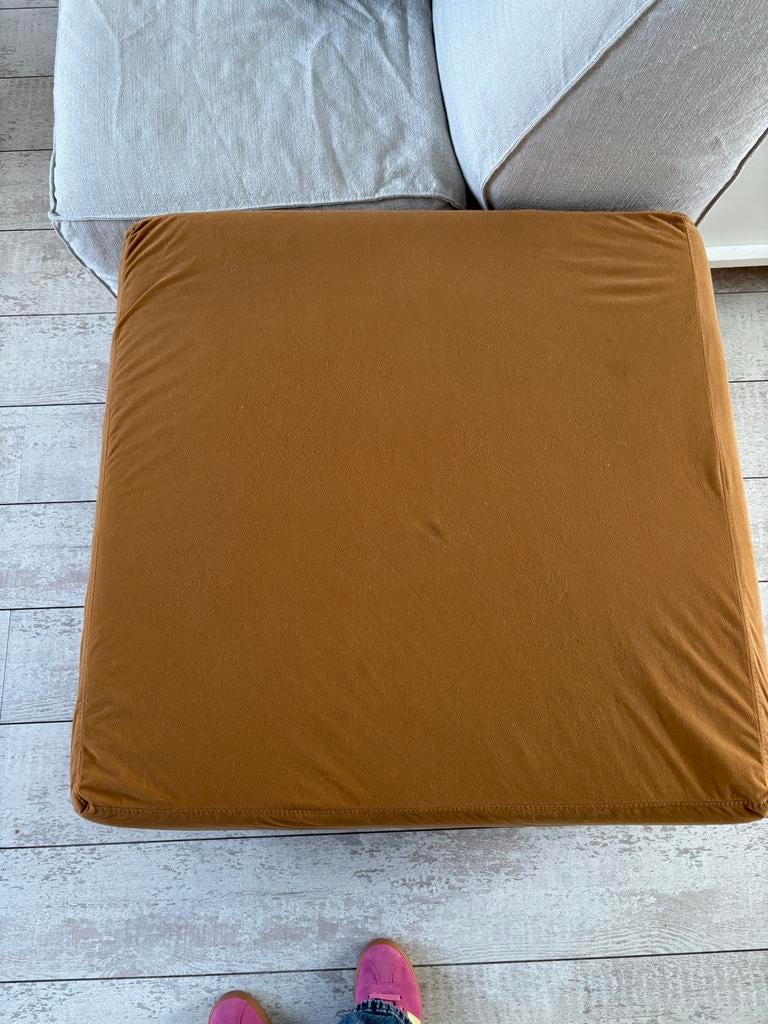 Hocker / poef 80x80x42 - Hoes vervangbaar, Ophalen, Gebruikt, Vierkant, 75 tot 100 cm