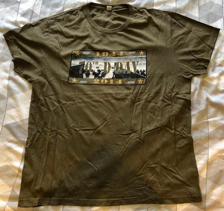 T-shirt D-Day 70 jaar WO2., Kleding | Heren, Ophalen of Verzenden, Zo goed als nieuw, Maat 56/58 (XL), Groen