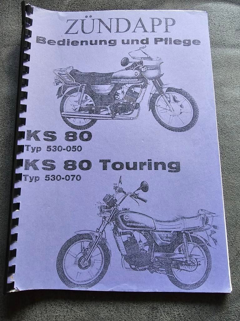 ZUNDAPP KS 80 BEDIENUNG UND PFLEGE ONDERHOUD BOEK., Ophalen of Verzenden, Gebruikt